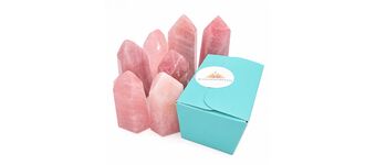 Rose Quartz Points Gift Boxed