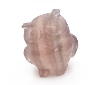 Fluorite Crystal Owl Figurine