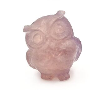 Fluorite Crystal Owl Figurine