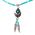 Turquoise Bear Track Design Necklace
