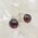 Garnet Round Stud Earrings 5mm