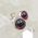 Garnet Round Stud Earrings 5mm