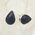 Black Onyx Tear Drop Stud Earrings 9mm