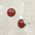 Carnelian Round Stud Earrings 8mm