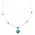 Turquoise Diamond Sterling Silver Necklace