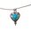 Sterling Silver Turquoise Heart Necklace