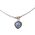 Blue Opal Heart Necklace in Sterling Silver