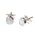 White Opal Stud Earrings in Sterling Silver