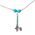Axe Necklace in Silver and Turquoise