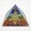 Chakra Crystal Orgone Organite Pyramid with Metatron 85mm