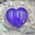 Purple Howlite Puff Hearts 4cm