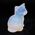Opalite Crystal Cat Figure