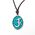Ohm Aqua Enamel Pendant