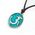 Ohm Aqua Enamel Pendant
