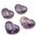 Amethyst Puff Hearts