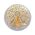 Selenite Plate Gold Buddha 10cm