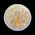 Selenite Plate Gold Buddha 10cm