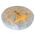 Selenite Plate Gold Buddha 10cm