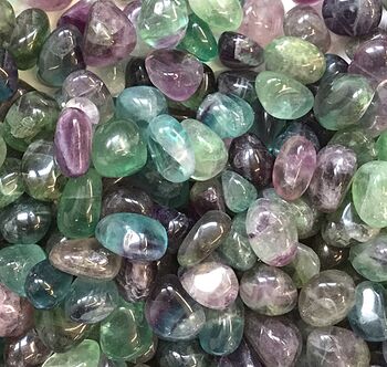 Bulk Rainbow Fluorite Tumbles