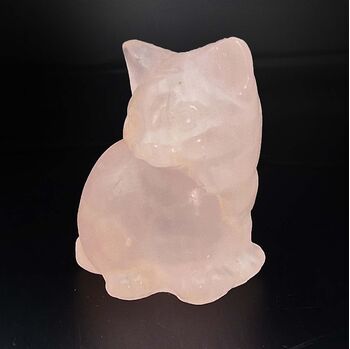Rose Quartz Crystal Cat