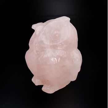 Rose Quartz Crystal Owls