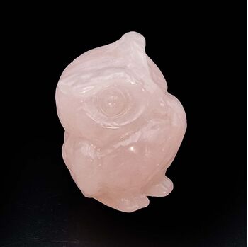 Rose Quartz Crystal Owls