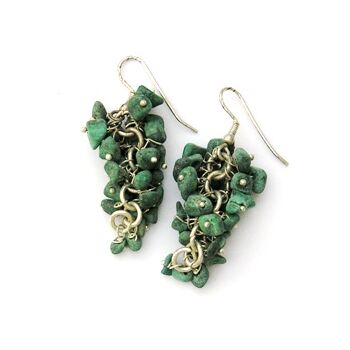 Emerald Grape Earrings