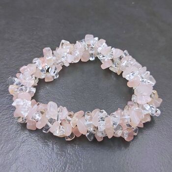 Rose Quartz & Clear Quartz Bracelets