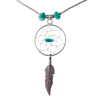 Turquoise Dreamcatcher Necklace