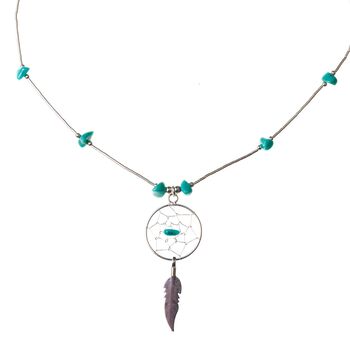 Turquoise Dreamcatcher Necklace