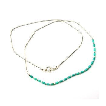 Turquoise Choker Chain 18 inch