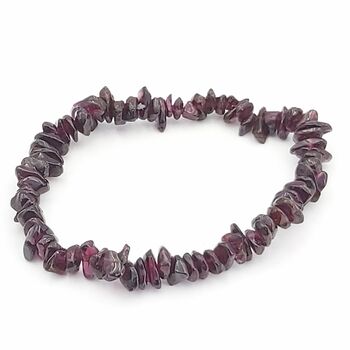 Garnet Crystal Chip Bracelet