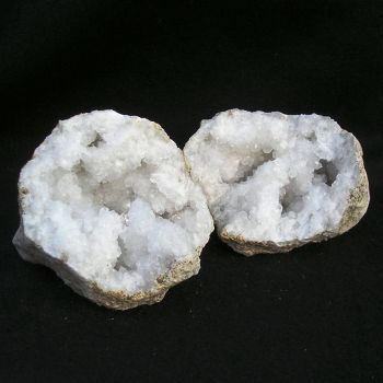 White Quartz Geodes from Morocco