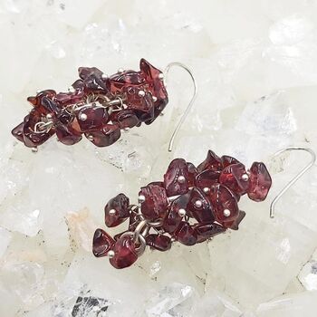 Garnet Grape Earrings