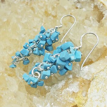 Turquoise Grape Earrings