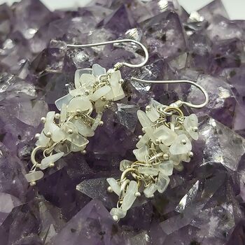 Moonstone Grape Earrings