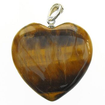 Tigers Eye Heart Pendant