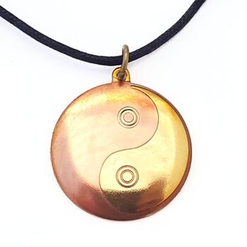 Yin Yang Pendant in Brass and Copper