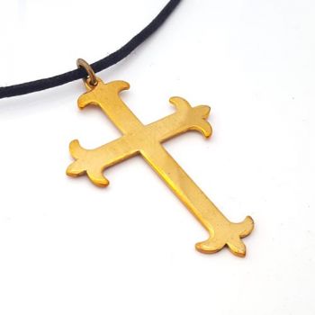 Cross Pendant in Brass and Copper