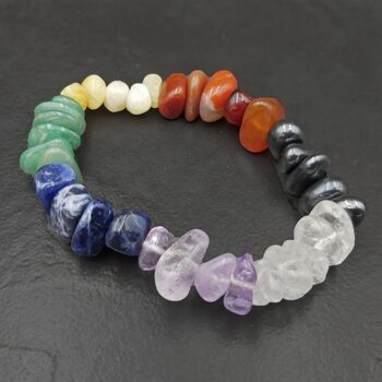 Chunky Chakra Chip Bracelet