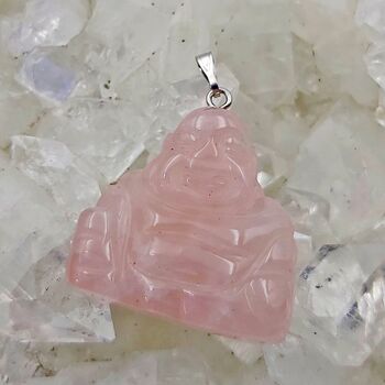Rose Quartz Buddha Pendant