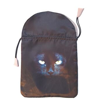 Black Cat Satin Tarot Bag