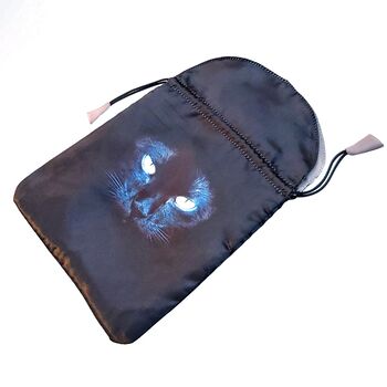 Black Cat Satin Tarot Bag