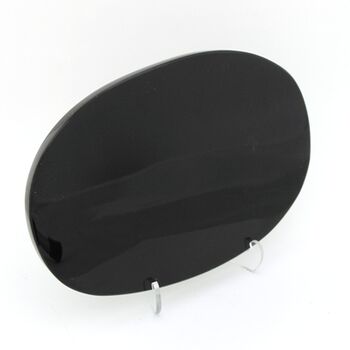 Oval Black Obsidian Mirror