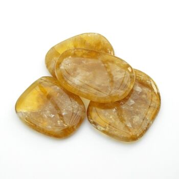 Honey Calcite Palm Stones