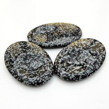 Snowflake Obsidian Thumb Stones
