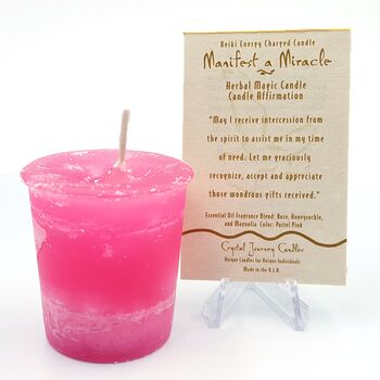 Manifest a Miracle Reiki Charged Votive Candle
