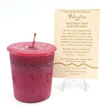 Motivation Reiki Charged Votive Candle