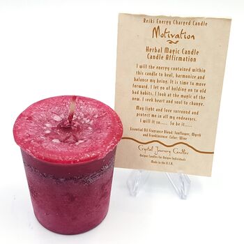 Motivation Reiki Charged Votive Candle