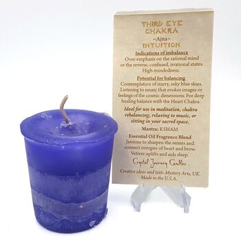 Third Eye Chakra Votive Candle by Crystal Journey